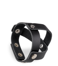 Load image into Gallery viewer, Strappy leather cock ring