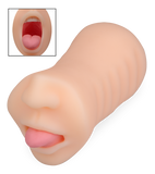 Sucking tongue mouth masturbator