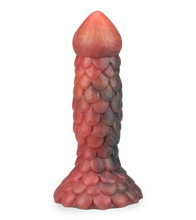 Load image into Gallery viewer, Suction cup dragon dildo with scales 7.50 inches