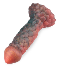 Load image into Gallery viewer, Suction cup dragon dildo with scales 7.50 inches