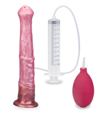 Load image into Gallery viewer, Suction-cup silicone ejaculating horse dildo