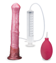 Load image into Gallery viewer, Suction-cup silicone ejaculating horse dildo
