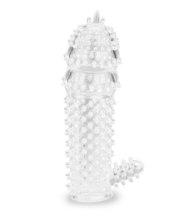 Super-stimulating textured penis sleeve