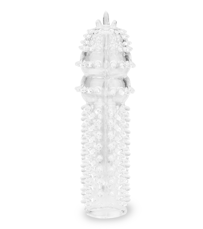 Super-stimulating textured penis sleeve