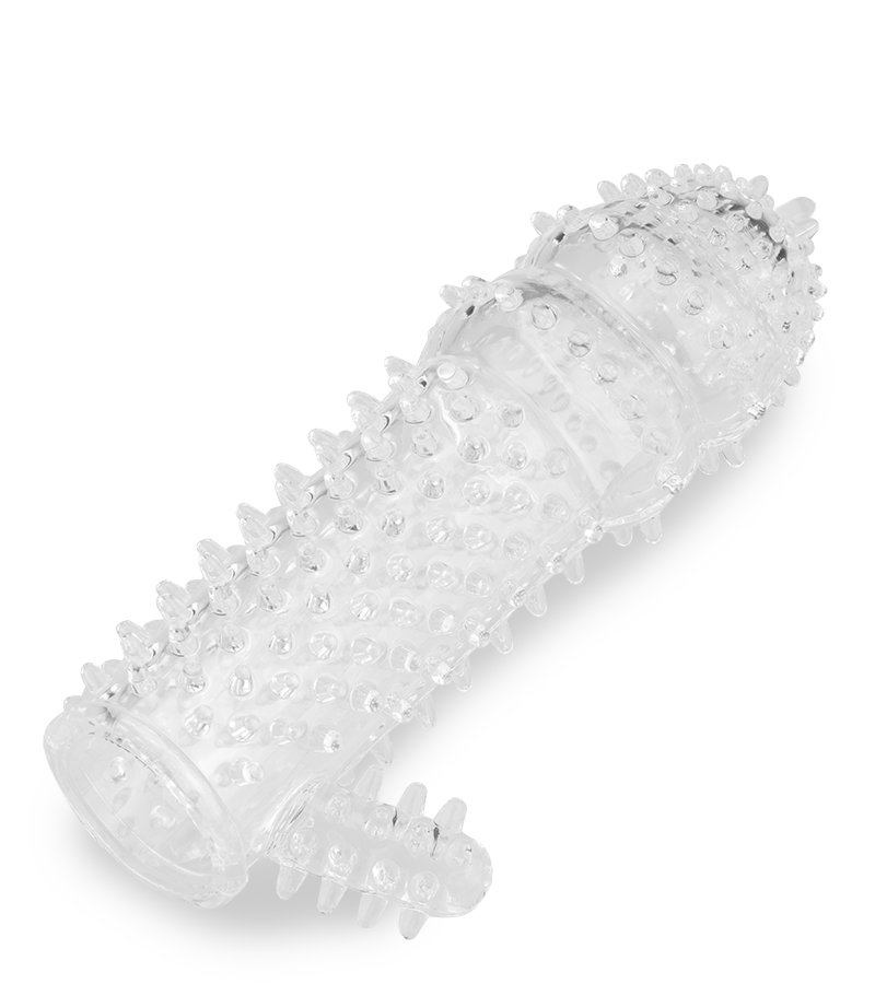 Super-stimulating textured penis sleeve