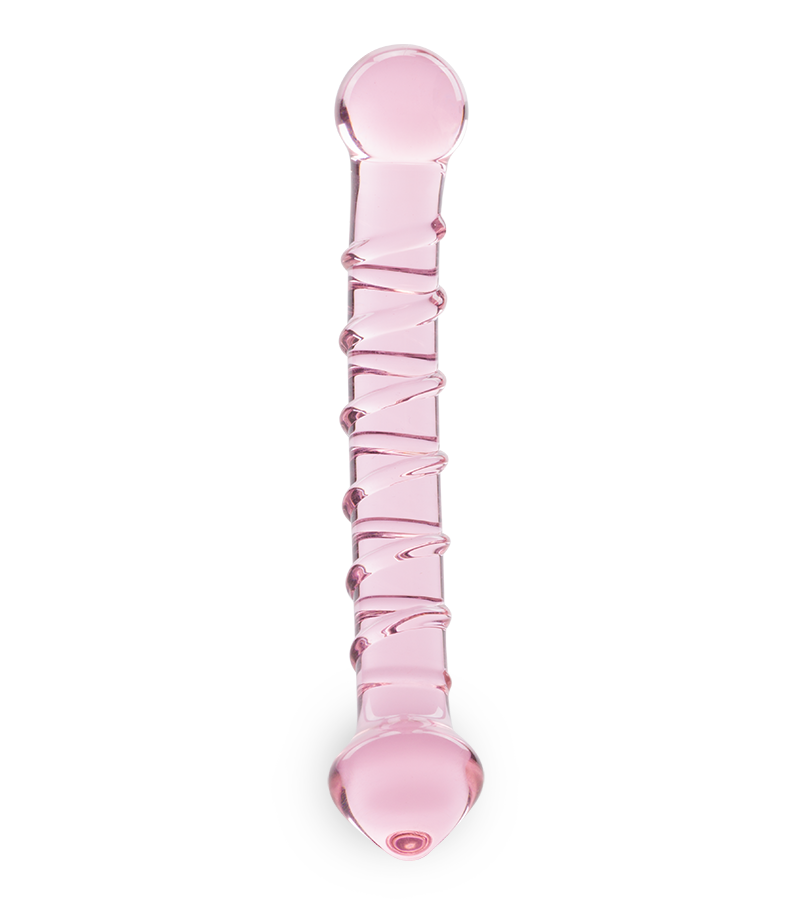 Swirling glass dildo