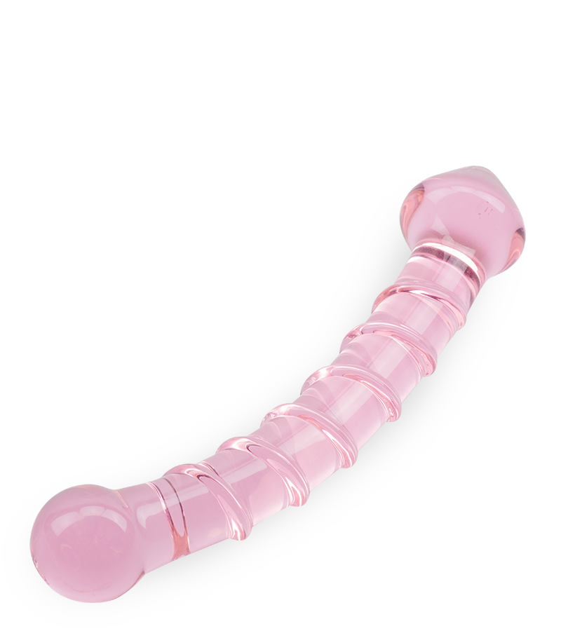 Swirling glass dildo