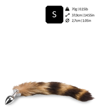 Load image into Gallery viewer, Tabby cat tail butt plug