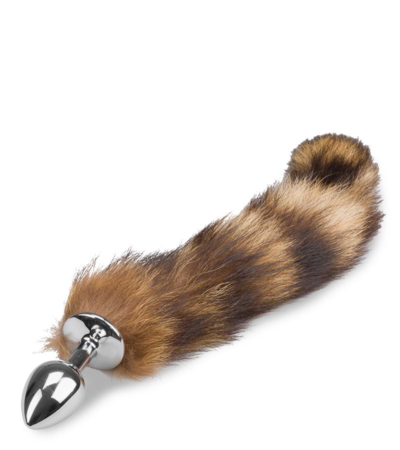 Tabby cat tail butt plug