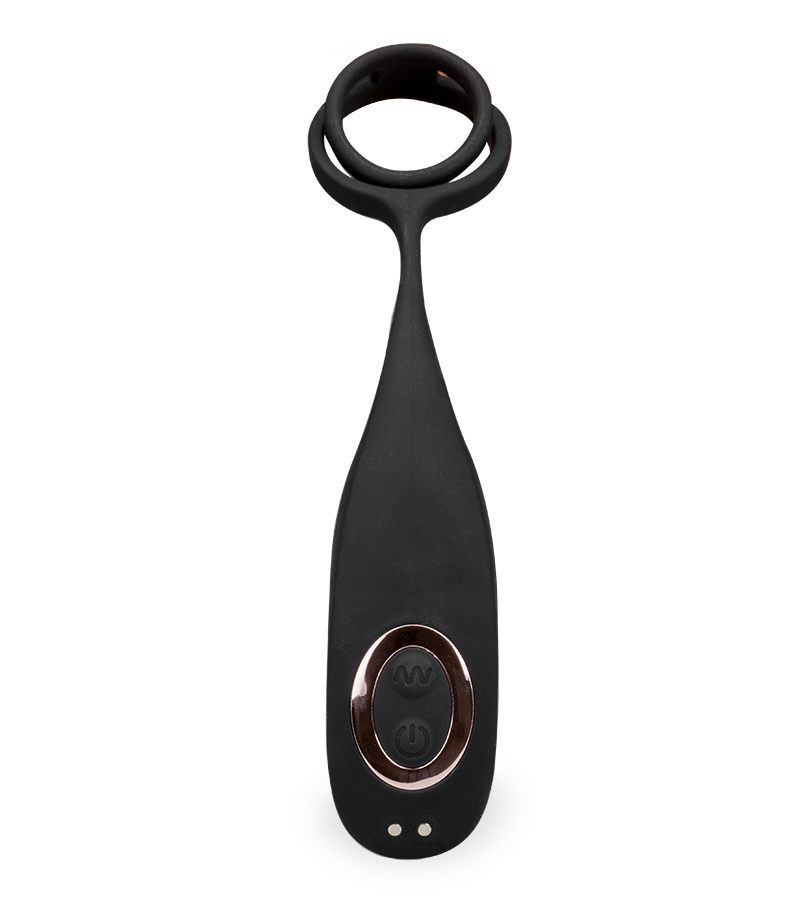 Tao massaging and vibrating prostate massager with cock rings