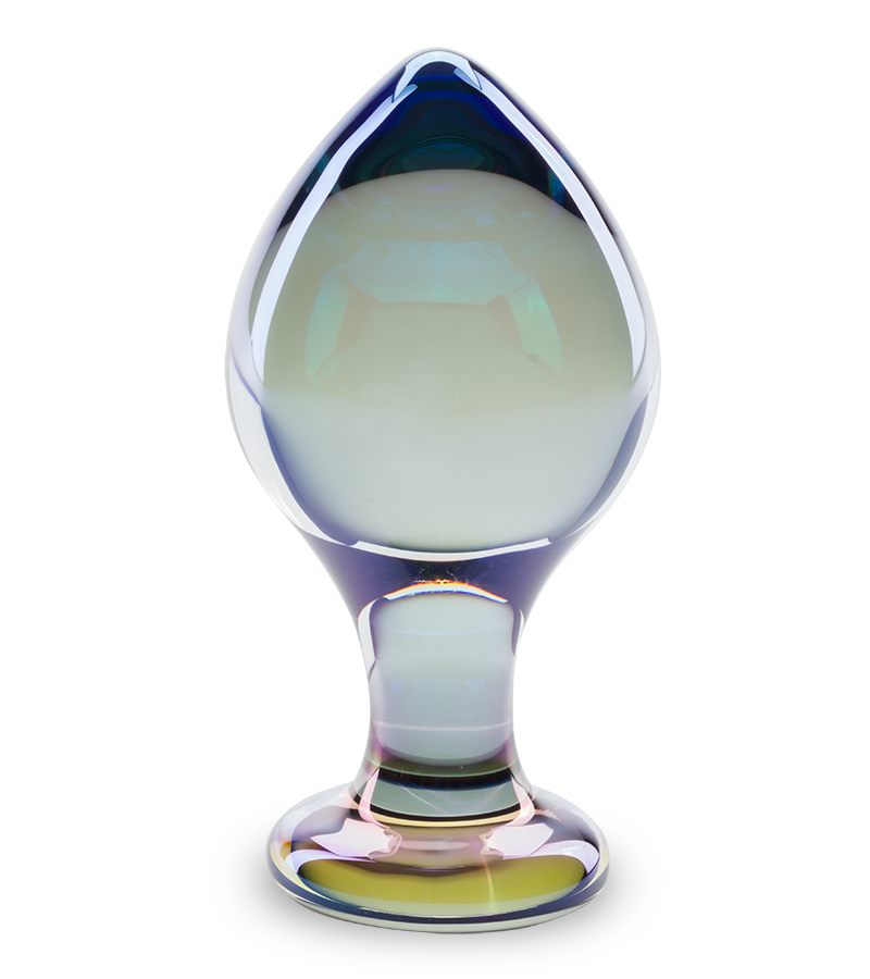 Teardrop glass anal plug
