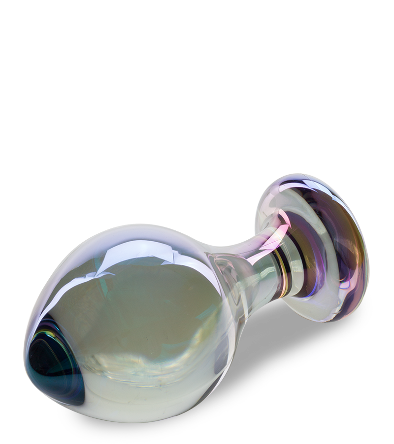 Teardrop glass anal plug