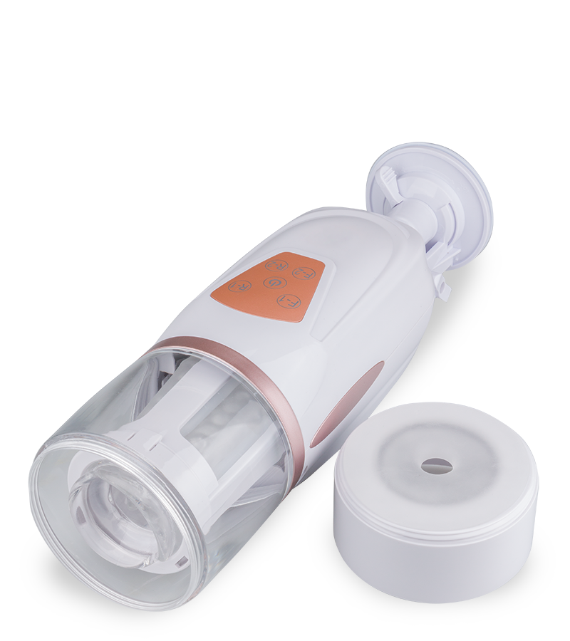 Telescopic thrusting airbag masturbator