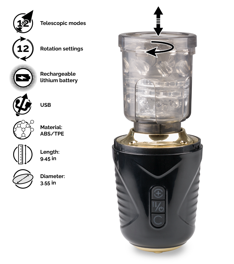 Tempest thrusting and rotating masturbator