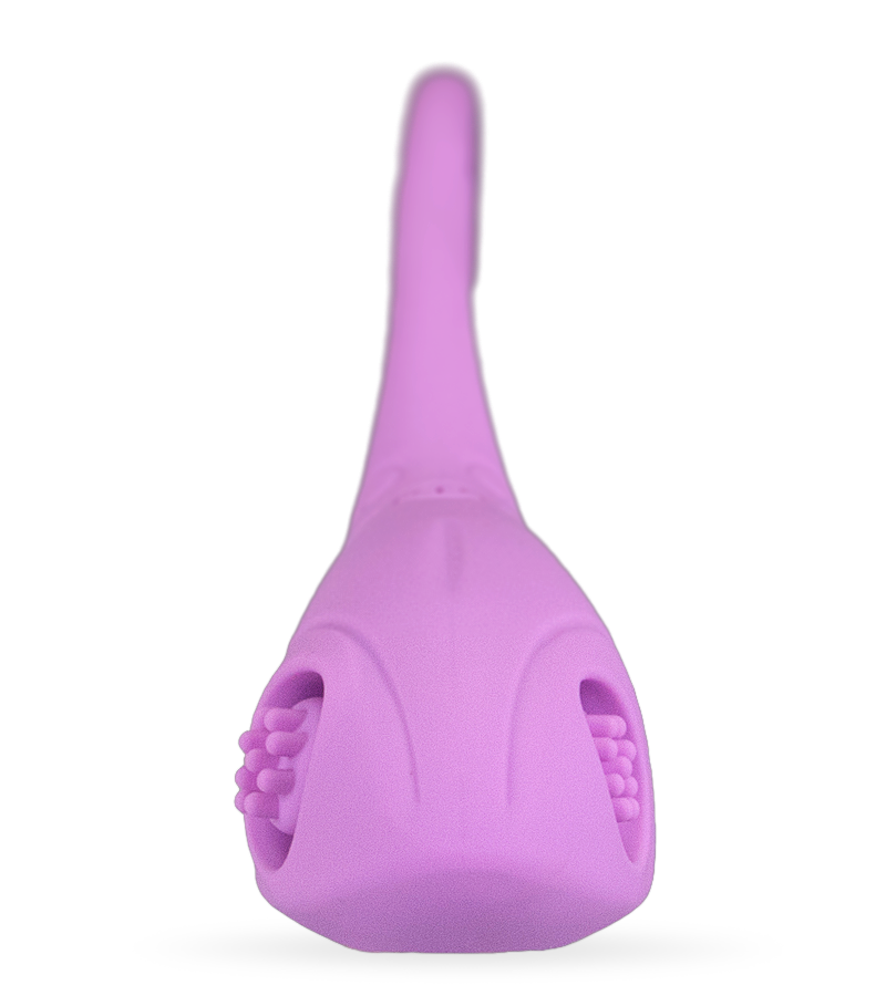 Textured clitoris-stimulating vibrating love egg