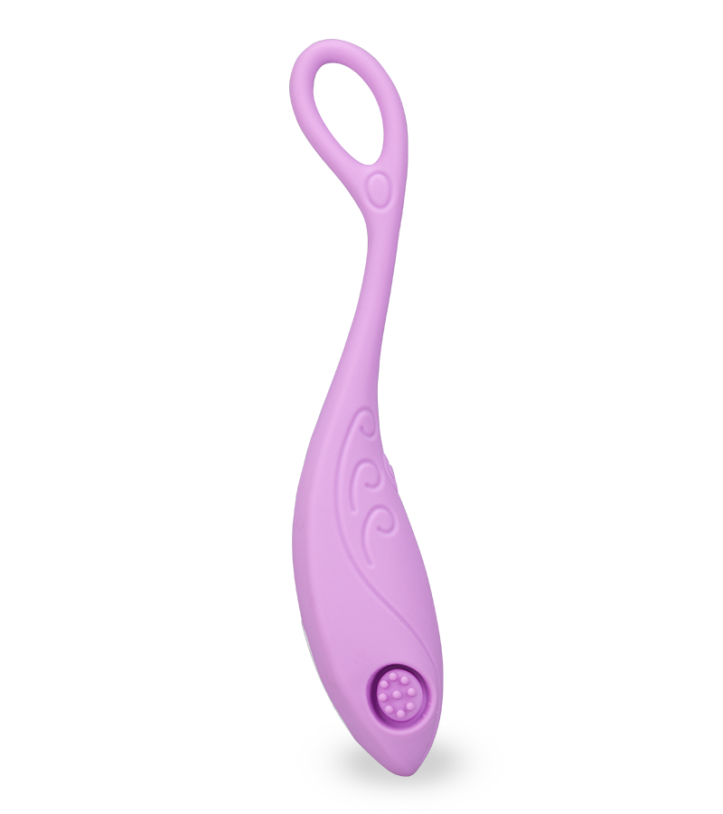 Textured clitoris-stimulating vibrating love egg