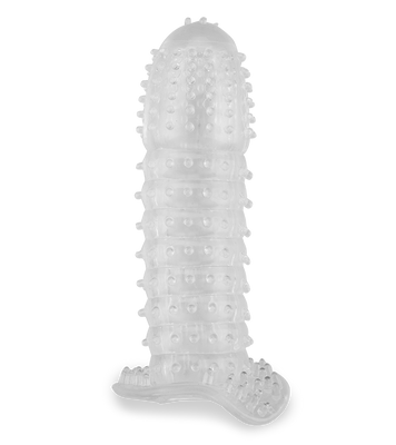 Textured crystal penis extension