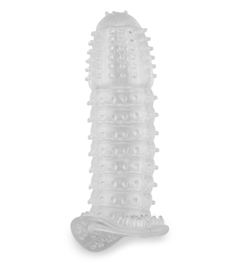 Textured crystal penis extension