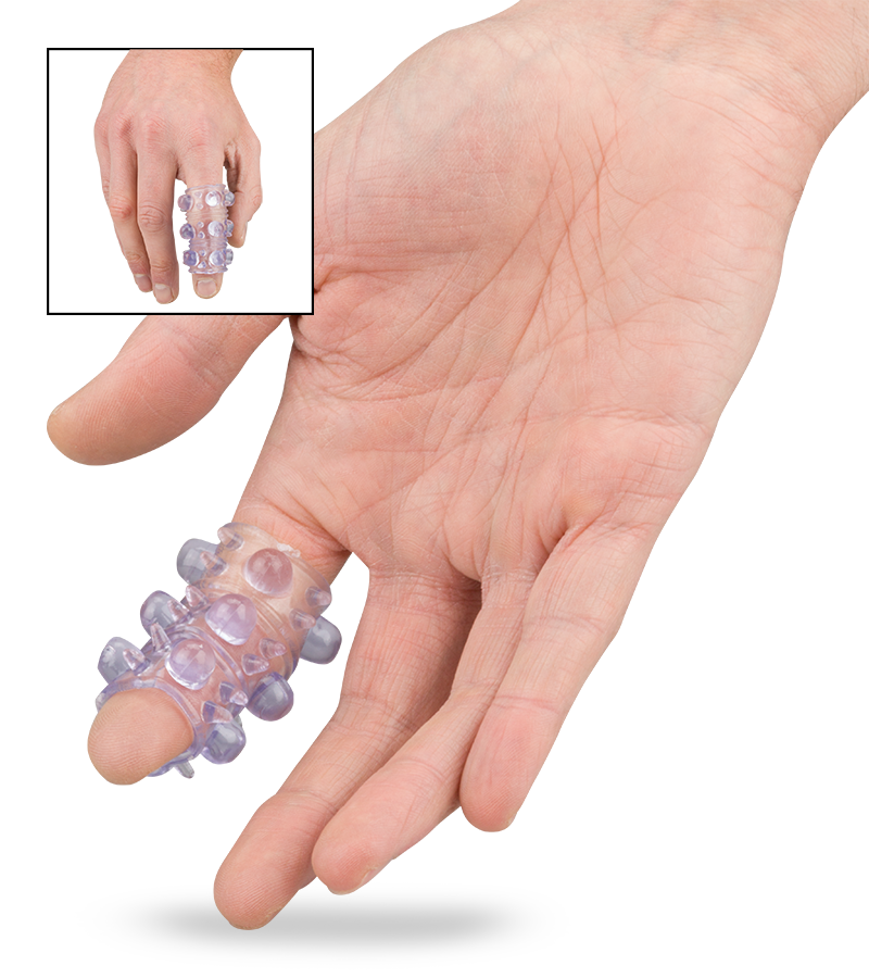 Textured finger vibrator