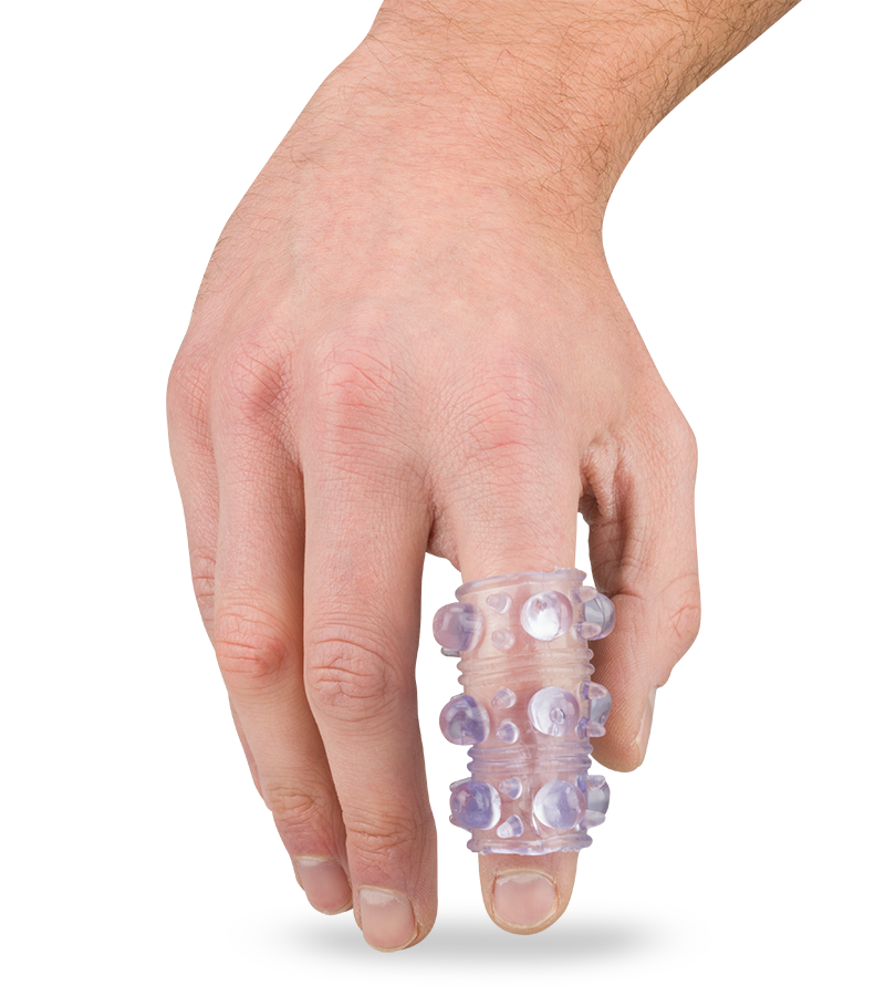 Textured finger vibrator