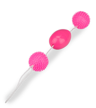 Load image into Gallery viewer, Textured vaginal and anal double jiggle balls