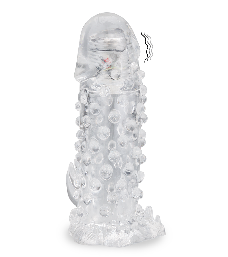 Textured vibrating penis sleeve