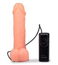 Load image into Gallery viewer, Thick girth rotating and vibrating suction-cup dildo
