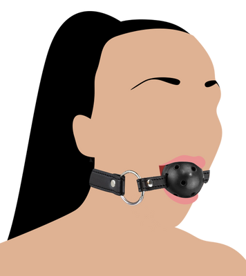Thin strap BDSM ball gag