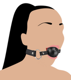 Thin strap BDSM ball gag