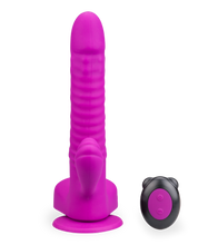 Load image into Gallery viewer, Thrusting suction-cup rabbit-style vibrator