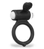 Tickling and vibrating silicone cock ring