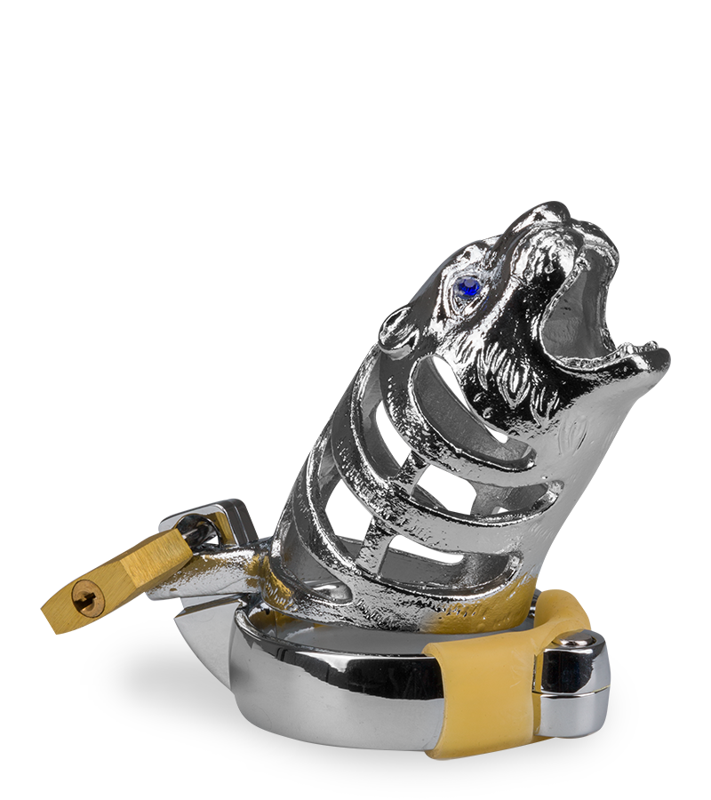 Tiger Chinese zodiac penis chastity cage
