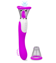 Load image into Gallery viewer, Torch pussy pump with tongue and vibrator