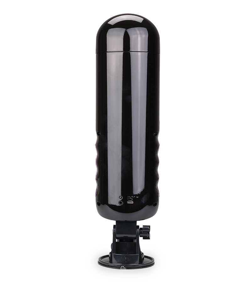 Trainer rotating and thrusting suction cup masturbator