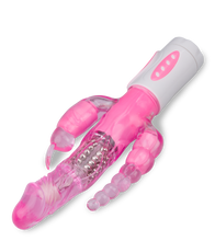 Load image into Gallery viewer, Triple penetration rotating rabbit vibrator