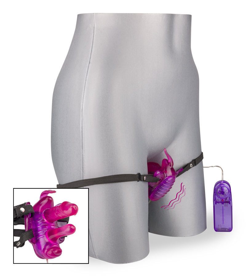 Triple stimulation butterfly vibrating knickers