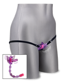 Triple stimulation wearable butterfly vibrator