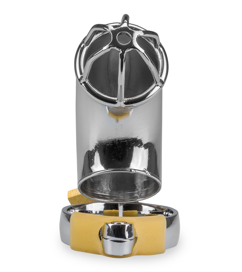 Turtleneck chastity cage for men