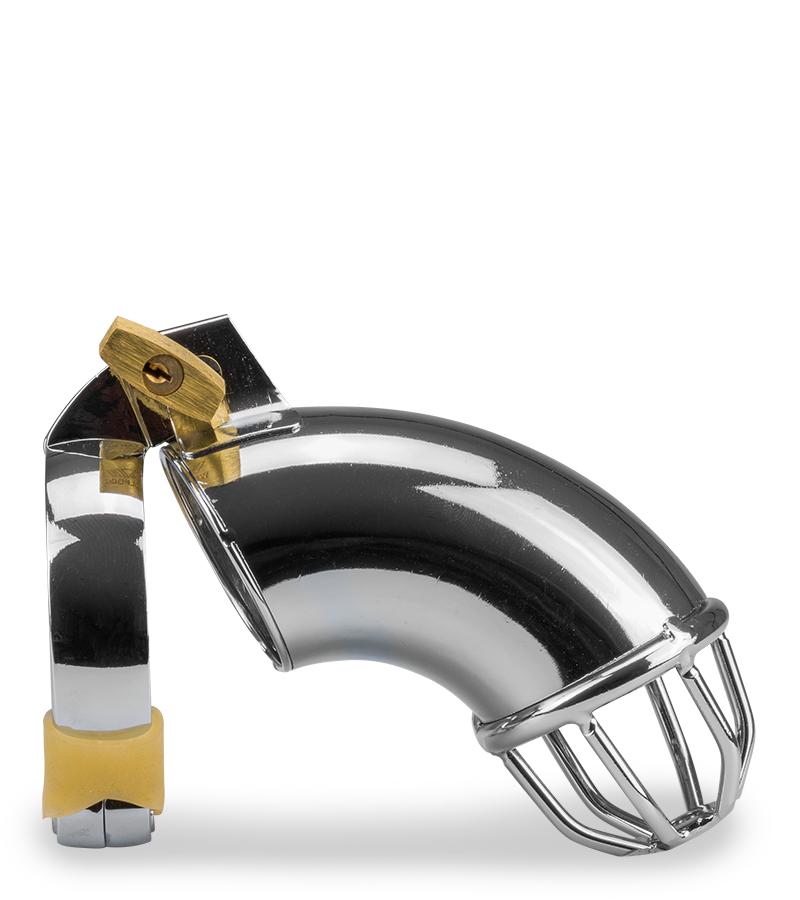 Turtleneck chastity cage for men