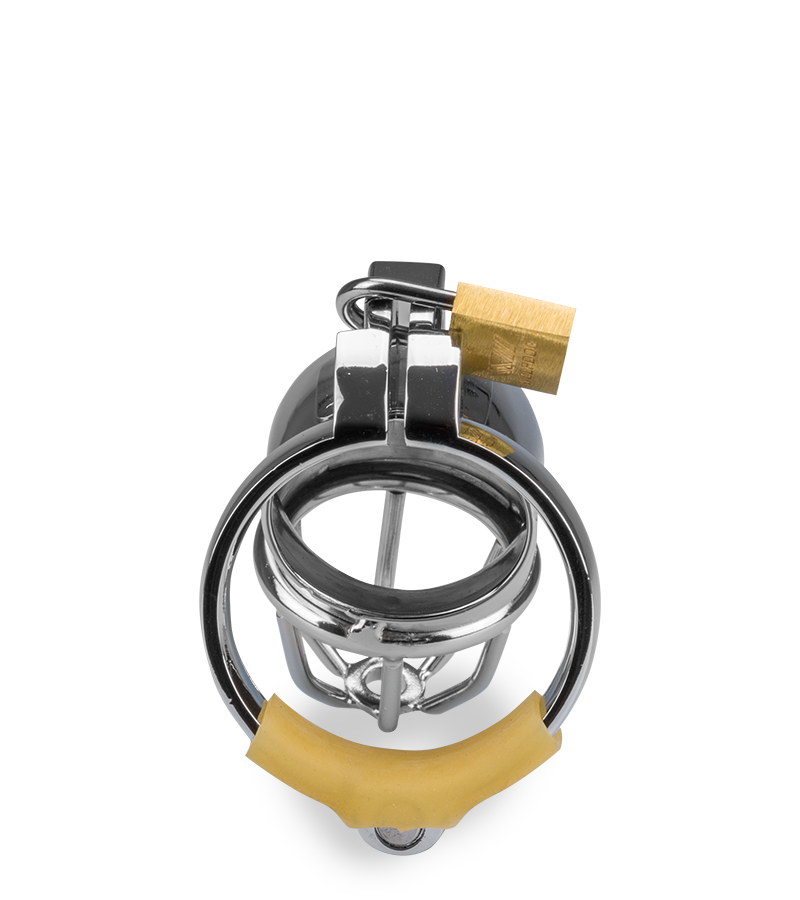 Turtleneck chastity cage for men