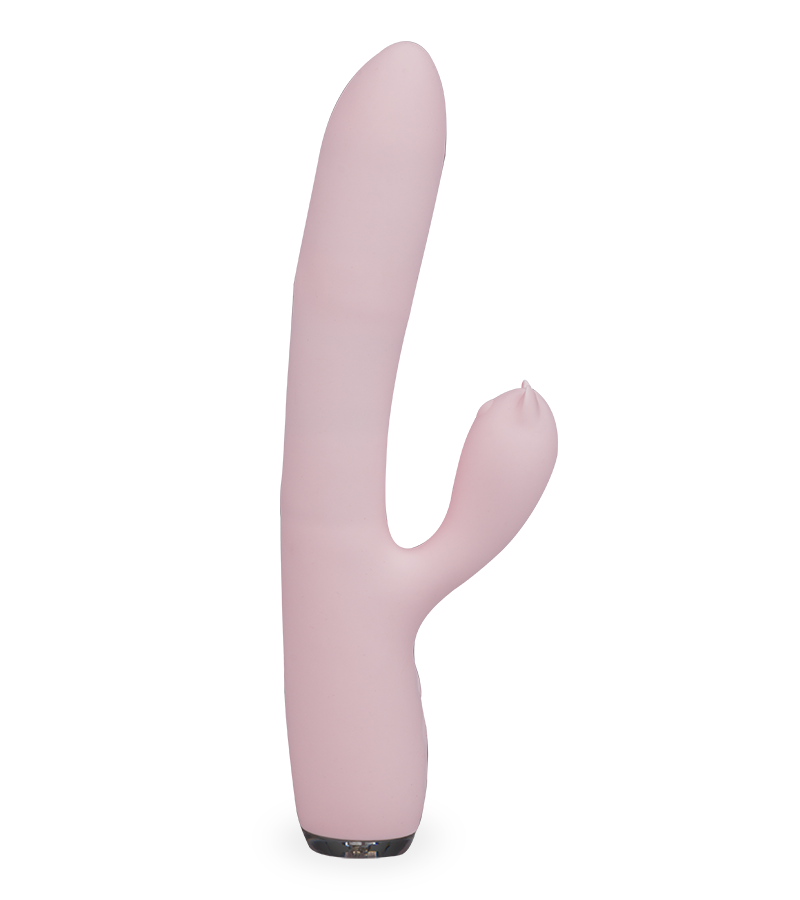 Twenty thrusting heated rabbit vibrator