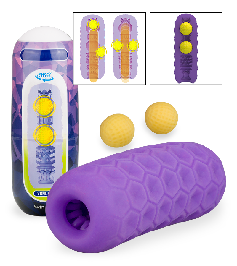 Twin Balls manual male masturbator