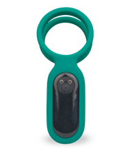 Load image into Gallery viewer, Unity vibrating double cock ring with clit stimulator