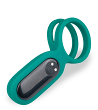 Load image into Gallery viewer, Unity vibrating double cock ring with clit stimulator