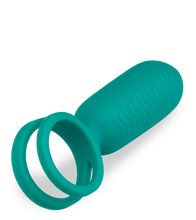 Load image into Gallery viewer, Unity vibrating double cock ring with clit stimulator