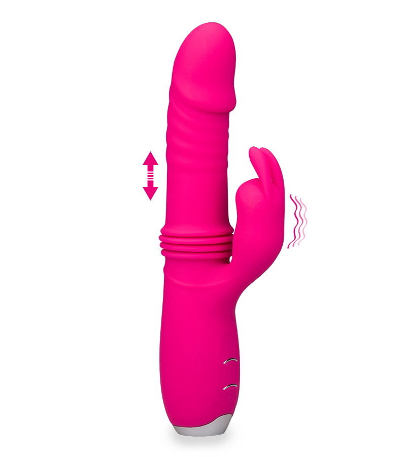 USB thrusting rabbit vibrator 12 speeds