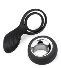 Load image into Gallery viewer, USB vibrator for couples with cock and ball rings