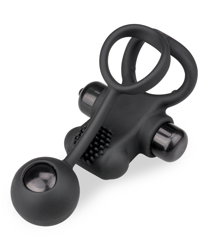 Vibrating anal bead double cock ring 10 speeds