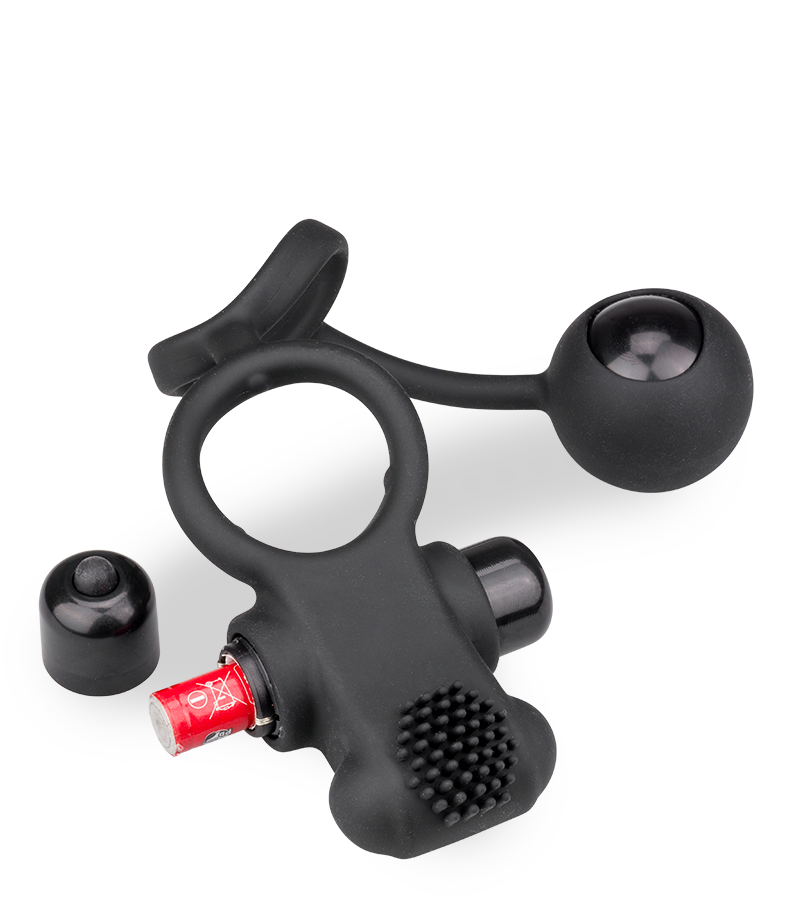 Vibrating anal bead double cock ring 10 speeds