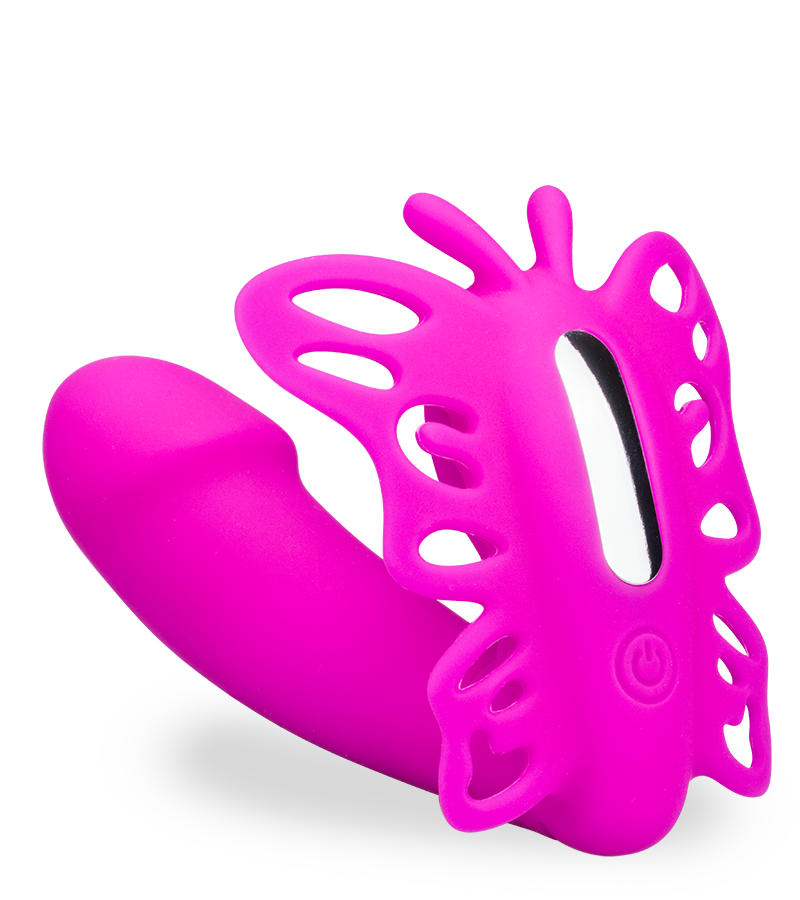 Vibrating and throbbing wearable clit and G-spot vibe 12 speeds